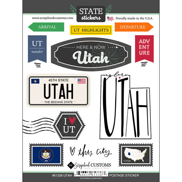State Postage Sticker Sheet
