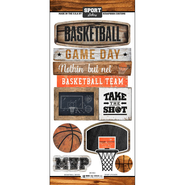 Wood Sports Stickers