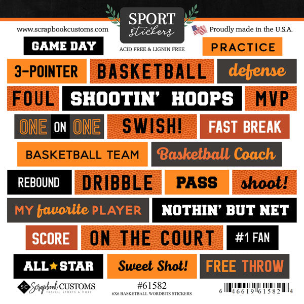 Sports Wordbits Stickers