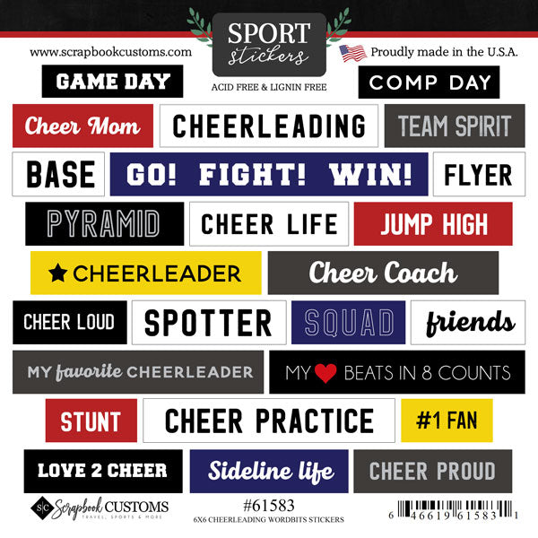 Sports Wordbits Stickers