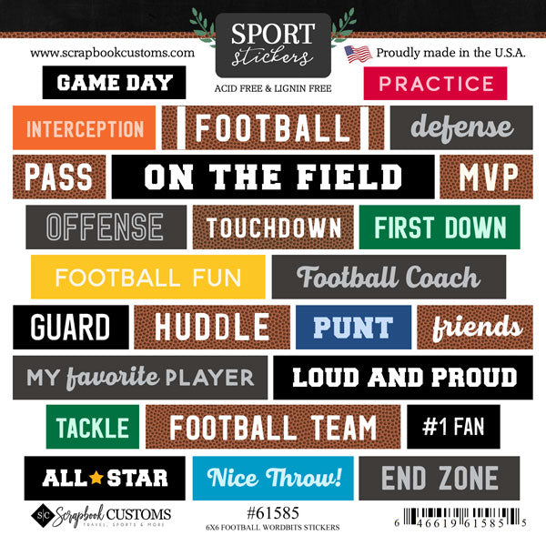Sports Wordbits Stickers