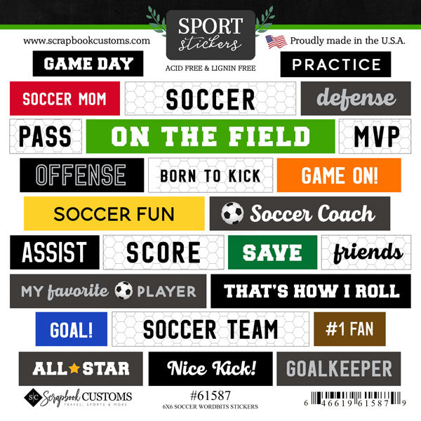 Sports Wordbits Stickers