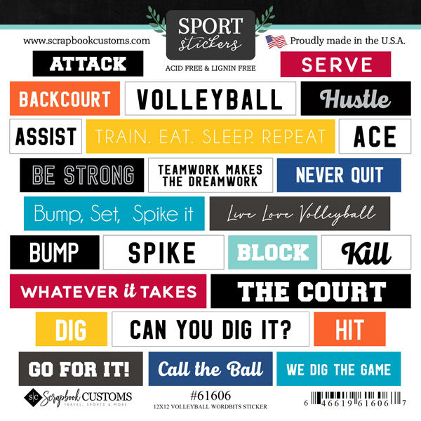 Sports Wordbits Stickers