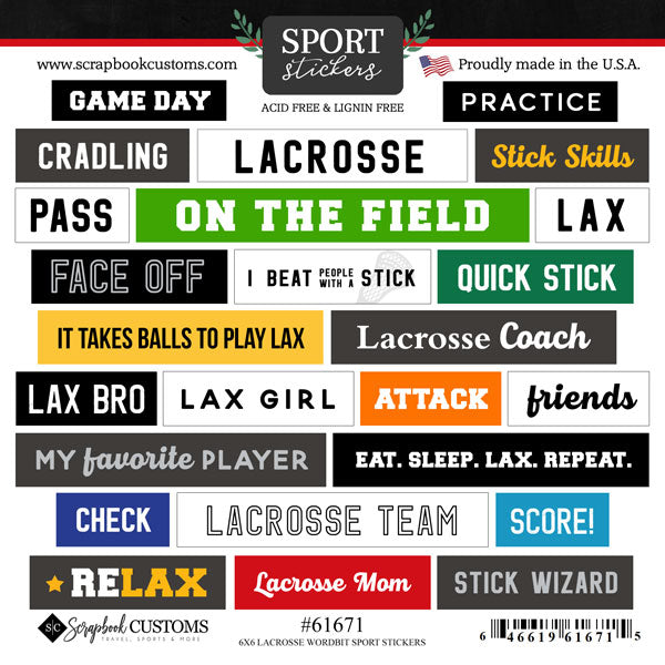 Sports Wordbits Stickers