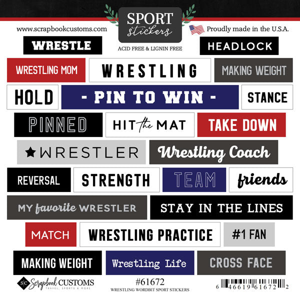 Sports Wordbits Stickers