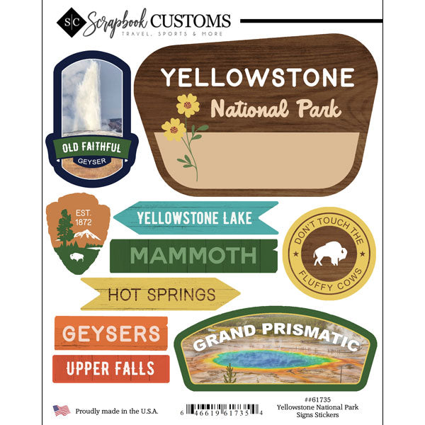 National Park Signs Stickers