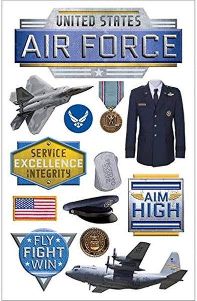 Paper House US Military 3D Stickers