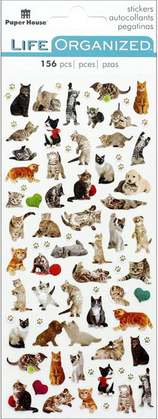 Paper House Cat and Dog Stickers Mini