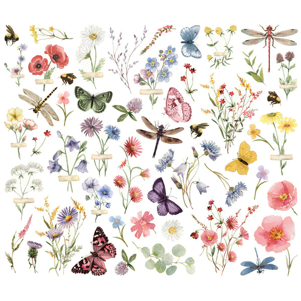 Simple Vintage Meadow Flowers Ephemera