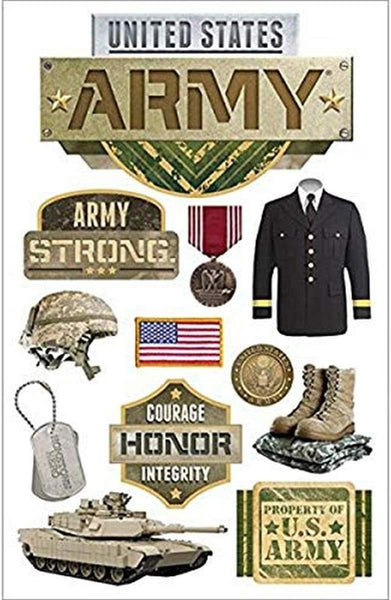 Paper House US Military 3D Stickers