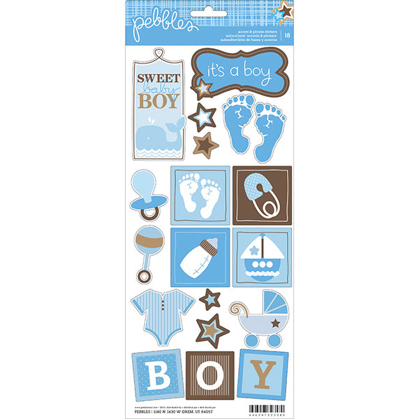 Baby Boy Accent and Phrase Sticker Collection