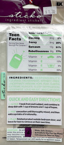 Teen Ingredient Stickers