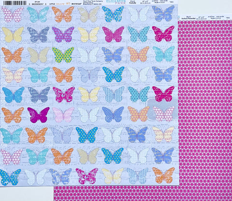 Flutterby / Fuchsia Flower Dot Paper