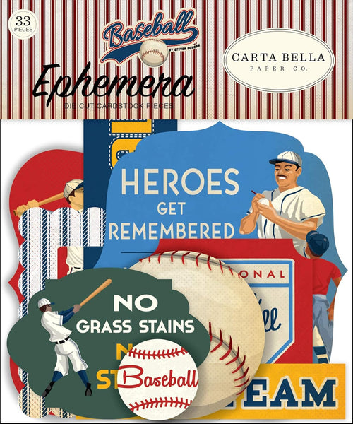 Baseball Ephemera Die Cuts
