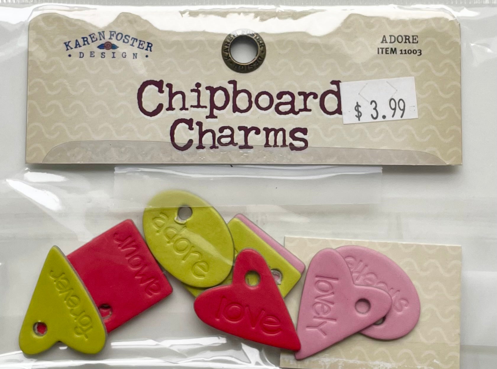 Adore Chipboard Charms
