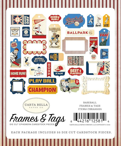 Baseball Frames & Tags Die Cuts