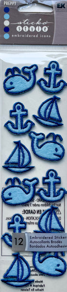 Ocean Embroidered Sticker Collection