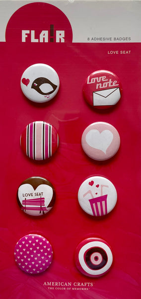 Flair Love Adhesive Badges