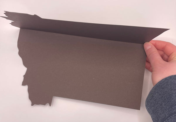Large Montana State Shape Card