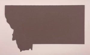 Large Montana State Shape Card