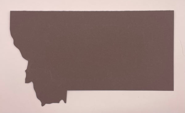 Large Montana State Shape Card