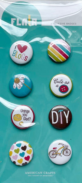 Flair Girl Adhesive Badges