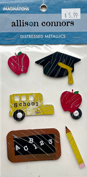 Distressed School Sticker Collection