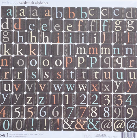 Such A Boy Alphabet Stickers