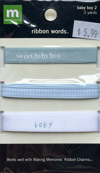 Ribbon Words Baby Boy Collection