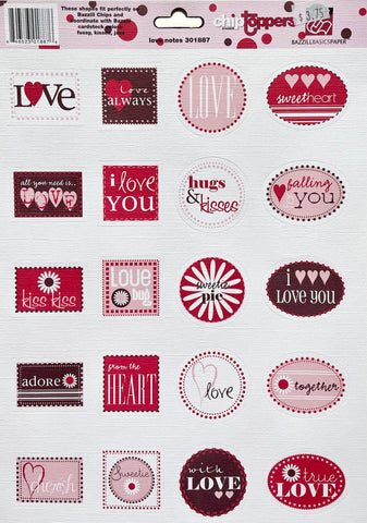 Love Notes Bazzill Stickers