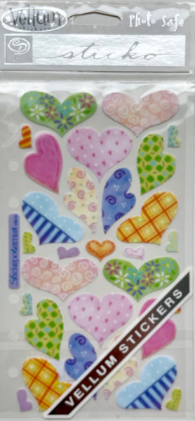 Vellum Hearts Sticker Collection