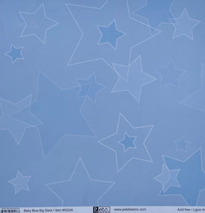 Baby Blue Big Stars Paper