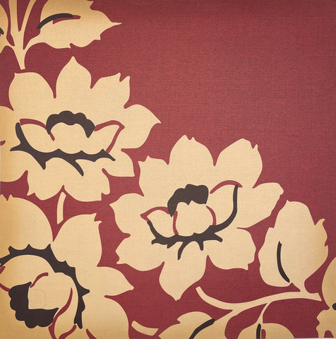 Vintage Red Floral Paper