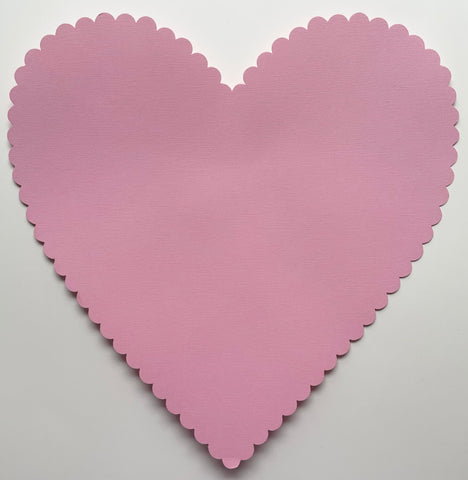 Scalloped Pink Heart Paper