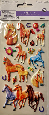 Horse Puffy Stickers