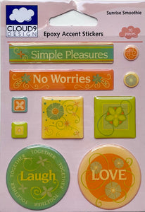 Sunrise Smoothie Epoxy Stickers