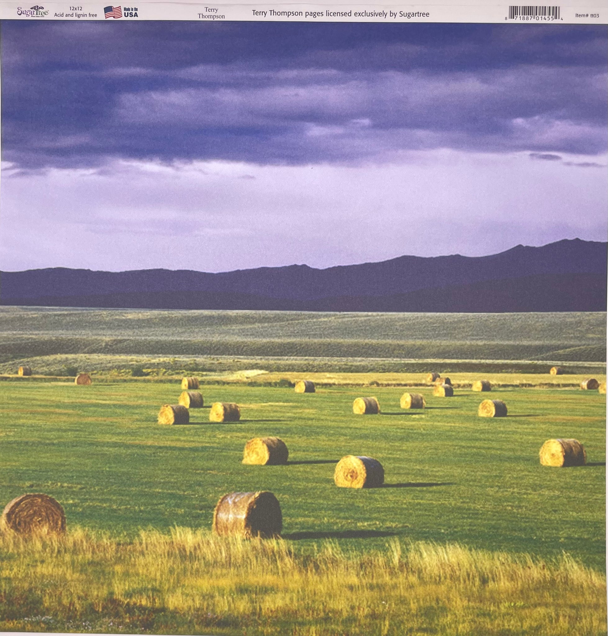 Round Hay Bale Landscape Paper