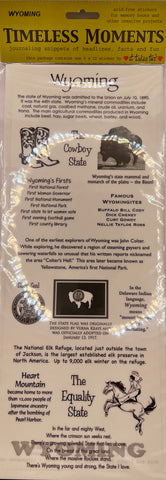 Wyoming Facts Stickers