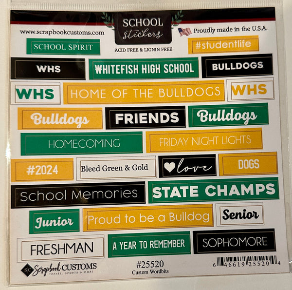 School Wordbits Stickers