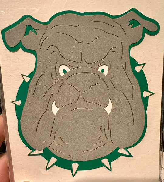 Bulldog Head Diecut