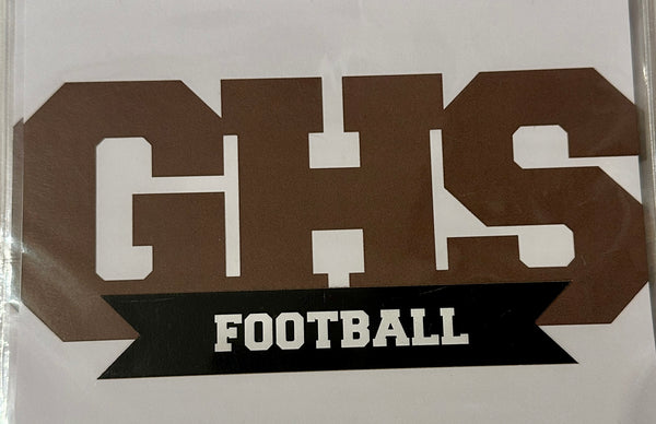 GHS Football Initials Diecut