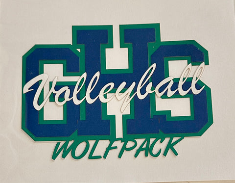 GHS Wolfpack Volleyball Diecut