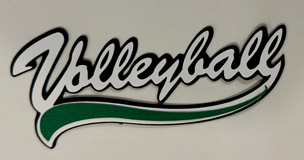 Volleyball Sports Tail Diecut