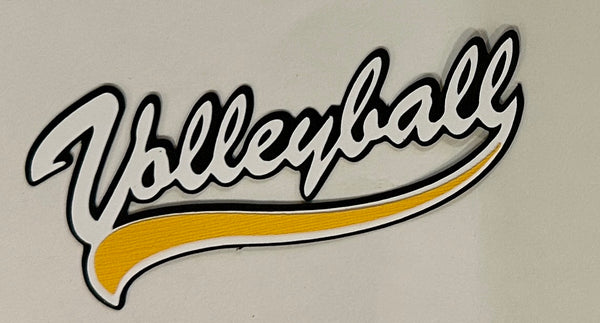Volleyball Sports Tail Diecut