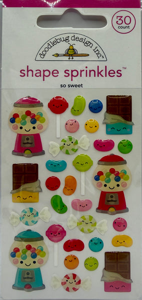 Doodlebug Shape Sprinkles Epoxy Stickers