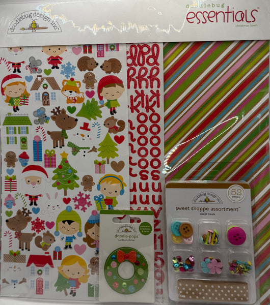 Doodlebug Design Essentials 12x12 Christmas Town Kit