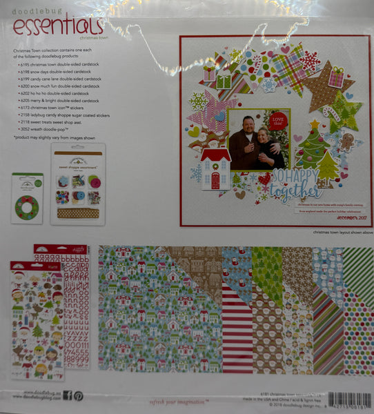 Doodlebug Design Essentials 12x12 Christmas Town Kit