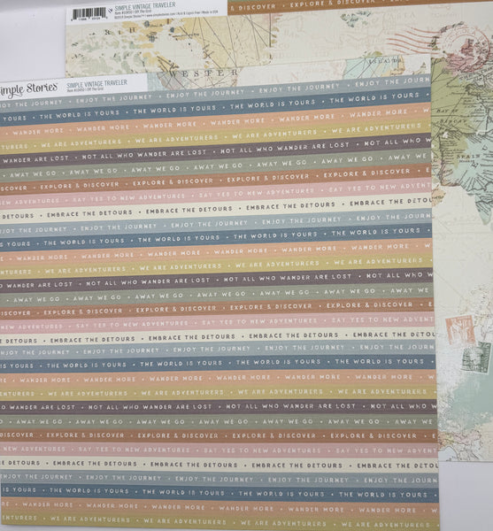 Simple Stories Simple Vintage Traveler 12x12 Paper Collection
