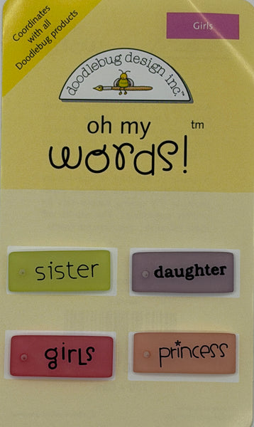 Doodlebug Oh My Words Embellishment Collection