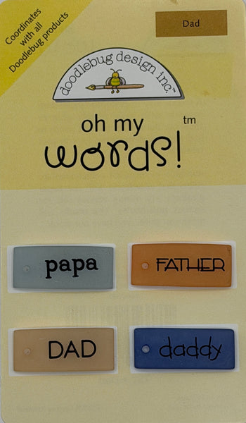 Doodlebug Oh My Words Embellishment Collection